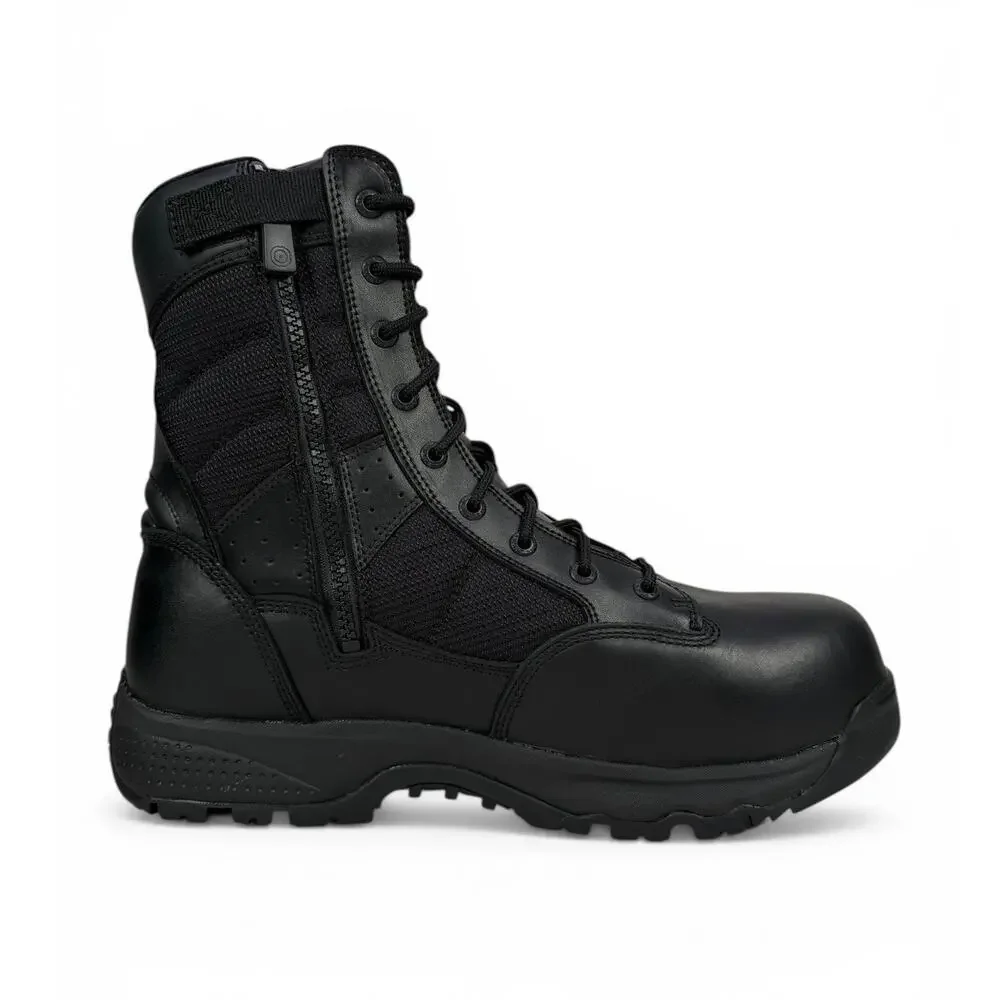 Original SWAT Metro‎ 9 Tactical Boot Mens 12 Comp Toe Black Leather Side Zip WP